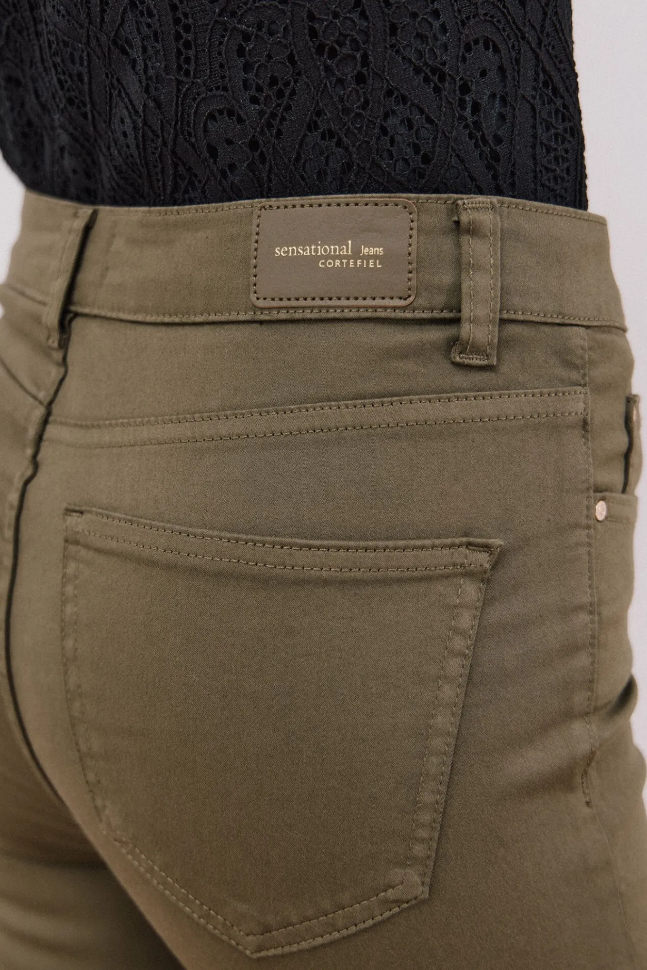 Cortefiel Jeans|Calças-Calças Coloridas Sensational Verde