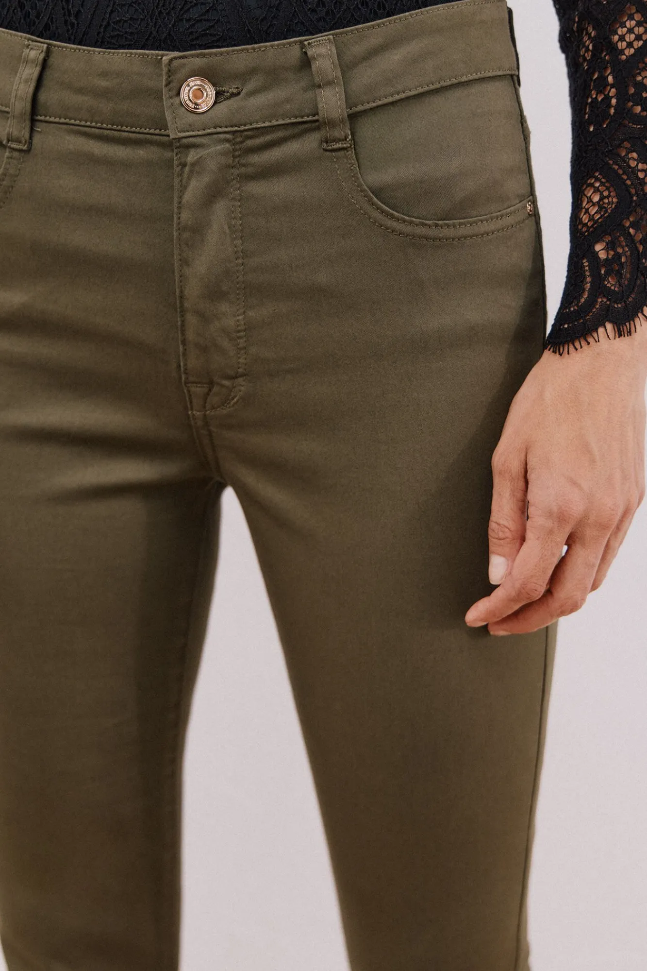 Cortefiel Jeans|Calças-Calças Coloridas Sensational Verde