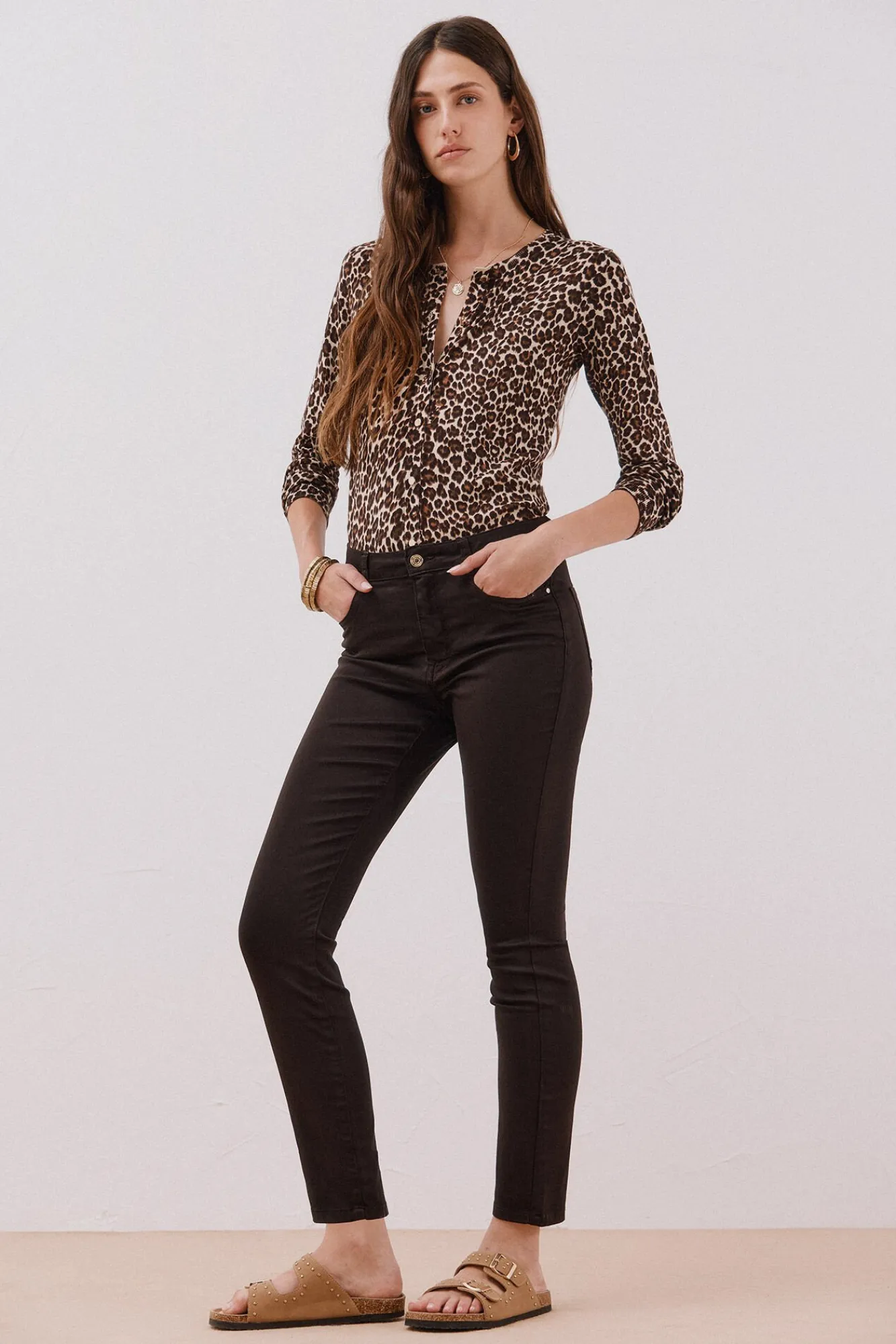 Cortefiel Jeans|Calças-Calças Coloridas Sensational Castanho