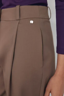 Pedro del Hierro Calças-Calças com baixo ajustável Marrom