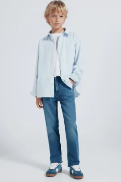 Springfield Kids Calças-Calças com cotoveleiras infantis azul