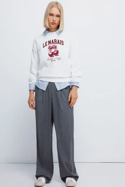 Springfield Calças-Calças com cós elástico cinzento