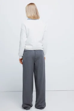 Springfield Calças-Calças com cós elástico cinzento