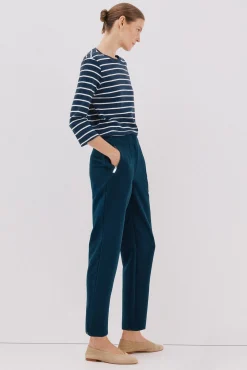 Cortefiel Calças-Calças com zíper Azul