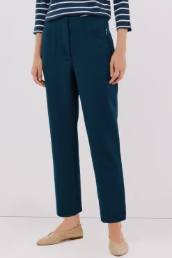 Cortefiel Calças-Calças com zíper Azul