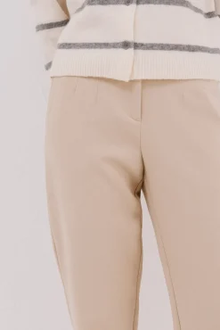 Cortefiel Calças-Calças com zíper Tostado