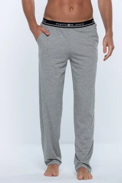 Punto Blanco Pijamas-Calças compridas masculinas cinzento