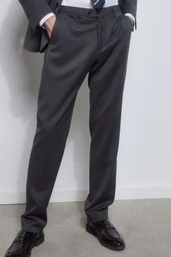 Pedro del Hierro Calças|Calças Clássicas-Calças de alfaiataria lisas e bielásticas Cizento