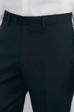 Pedro del Hierro Calças|Calças Clássicas-Calças de alfaiataria liso bi-elásticas Cizento