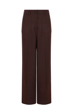 Slowlove Calças-Calças de cetim Castanho