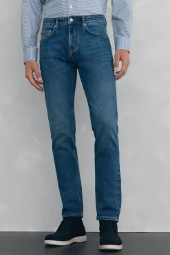 Pedro del Hierro Jeans|Calças-Calças de ganga premium flex corte slim Azul