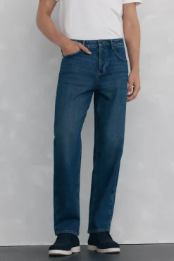 Pedro del Hierro Jeans|Calças-Calças de ganga straight fit Azul