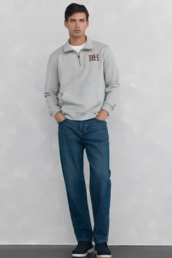 Pedro del Hierro Jeans|Calças-Calças de ganga straight fit Azul