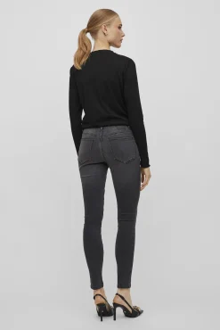 Vila Jeans|Calças-Calças de ganga corte skinny Cinzento