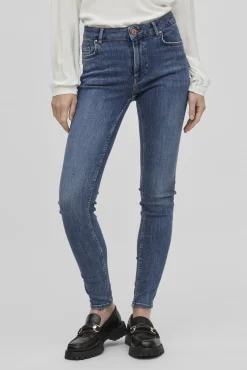 Vila Jeans|Calças-Calças de ganga corte skinny Azul