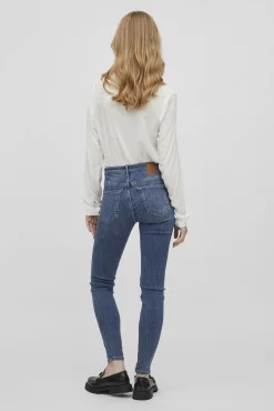 Vila Jeans|Calças-Calças de ganga corte skinny Azul
