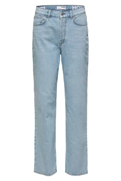 Selected Jeans|Calças-Calças de ganga Wide Leg, confecionadas com algodão orgânico Azul