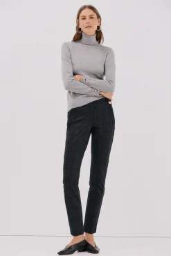 Cortefiel Calças-Calças de malha femininas Azul