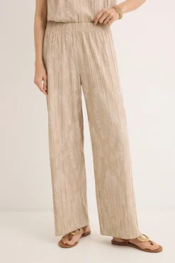 Cortefiel Calças-Calças de malha jacquard Castanho