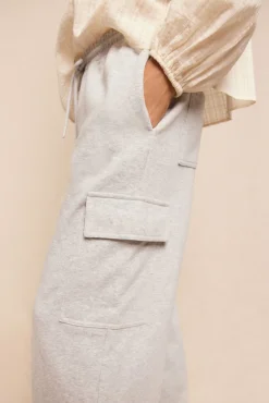 Slowlove Calças-Calças de moletom cargo Cinzento