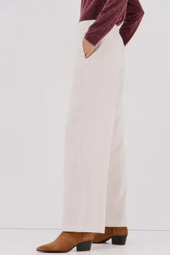 Cortefiel Calças-Calças de mulher Branco