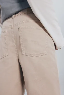 Springfield Kids Calças-Calças de perna larga com 5 bolsos para menino bege