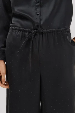 Cortefiel Calças-Calças de strass Preto