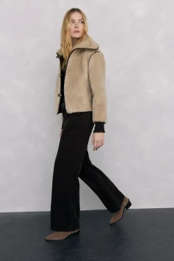 Pedro del Hierro Calças-Calças de veludo clássicas de perna larga Verde