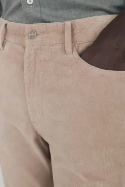 Pedro del Hierro Calças-Calças de veludo slim fit com 5 bolsos Beige
