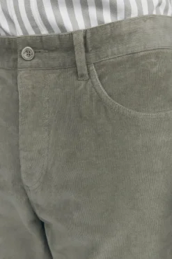 Pedro del Hierro Calças-Calças de veludo slim fit com 5 bolsos Verde