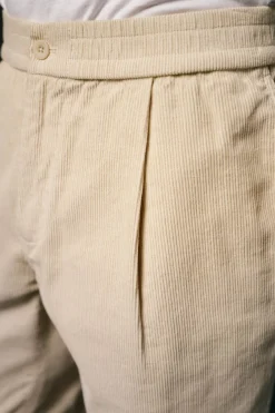 OOTO Calças-Calças de veludo veludo com elástico Tostado