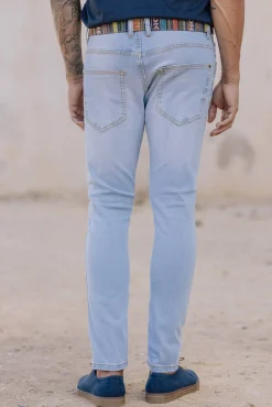 Celopman Jeans|Calças-Calças denim skinny branco