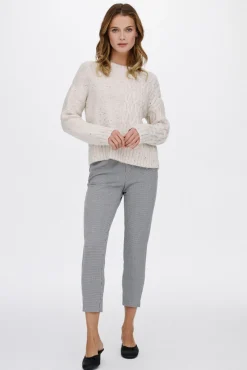 Vila Calças-Calças elegantes slim fit Cinzento