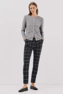 Cortefiel Calças-Calças elásticas confortáveis Cinzento