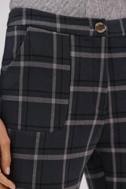 Cortefiel Calças-Calças elásticas confortáveis Cinzento