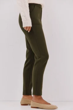 Cortefiel Calças-Calças elásticas confortáveis Verde