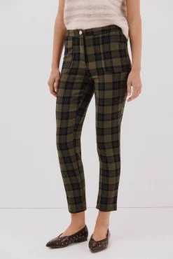 Cortefiel Fatos|Calças-Calças elásticas confortáveis Verde