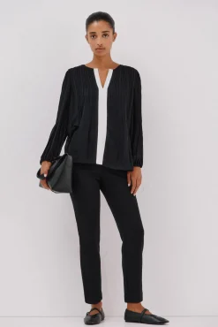 Cortefiel Calças-Calças elásticas confortáveis Preto