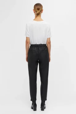 Object Calças-Calças enceradas calças chino Preto