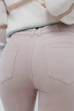 Springfield Calças-Calças flare de veludo cotelê cru