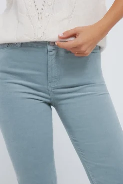 Springfield Calças-Calças flare de veludo cotelê verde