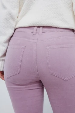 Springfield Calças-Calças flare de veludo cotelê rosa