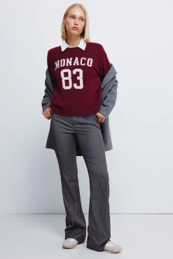 Springfield Calças-Calças flare riscas cinzento