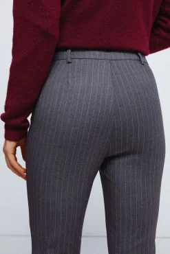 Springfield Calças-Calças flare riscas cinzento