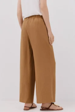 Cortefiel Calças-Calças fluidas largas Verde