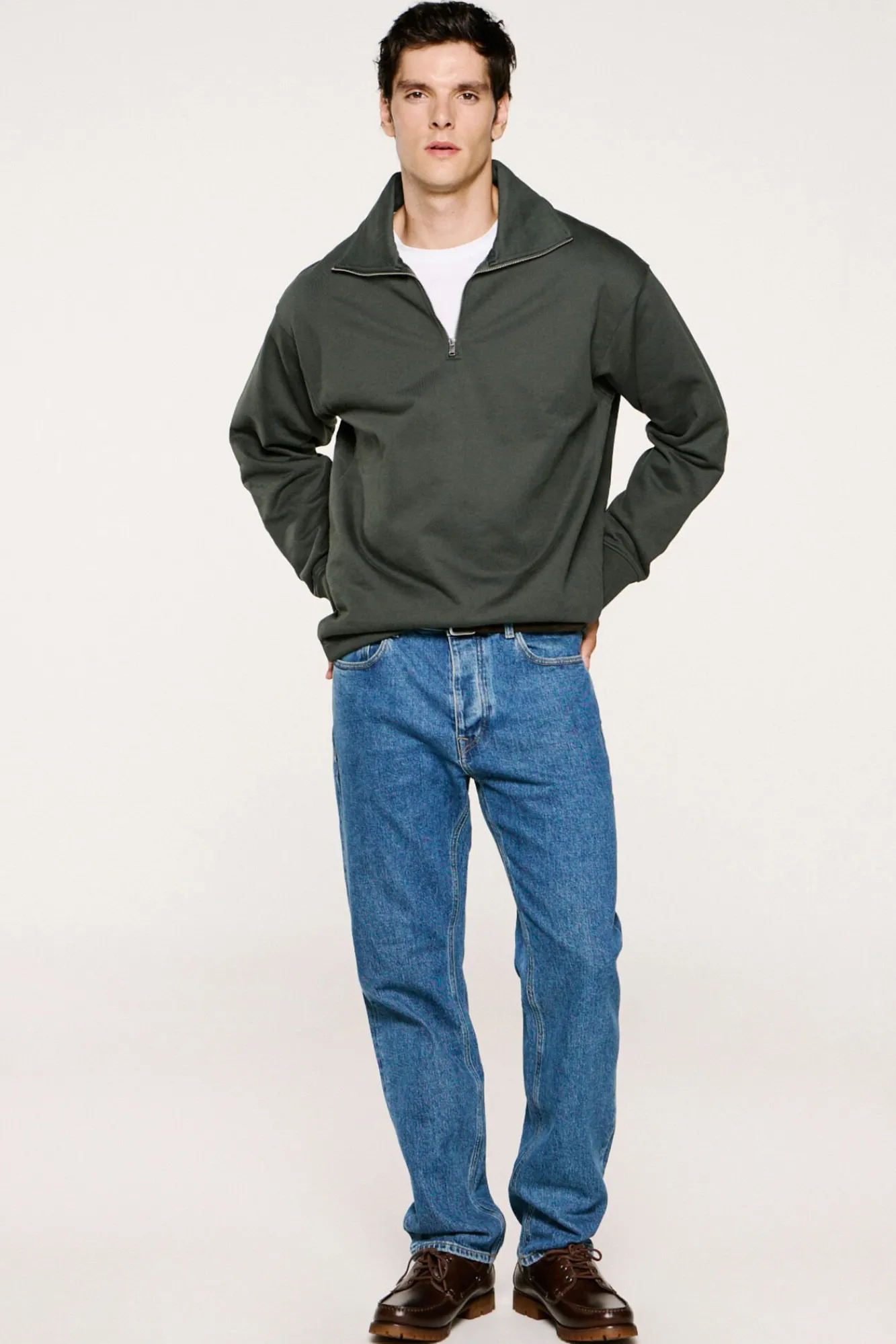 Selected Jeans|Calças-Calças jeans de corte reto Azul