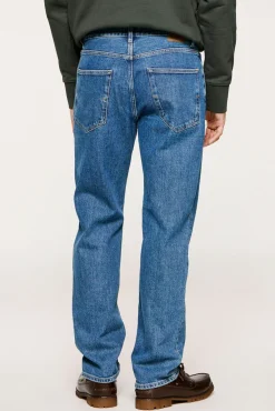 Selected Jeans|Calças-Calças jeans de corte reto Azul