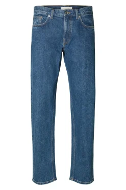 Selected Jeans|Calças-Calças jeans de corte reto Azul