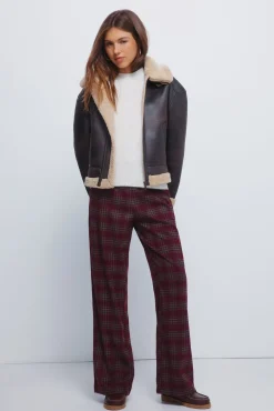 Springfield Calças-Calças jogger xadrez estampado