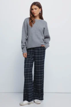 Springfield Calças-Calças jogger xadrez azul